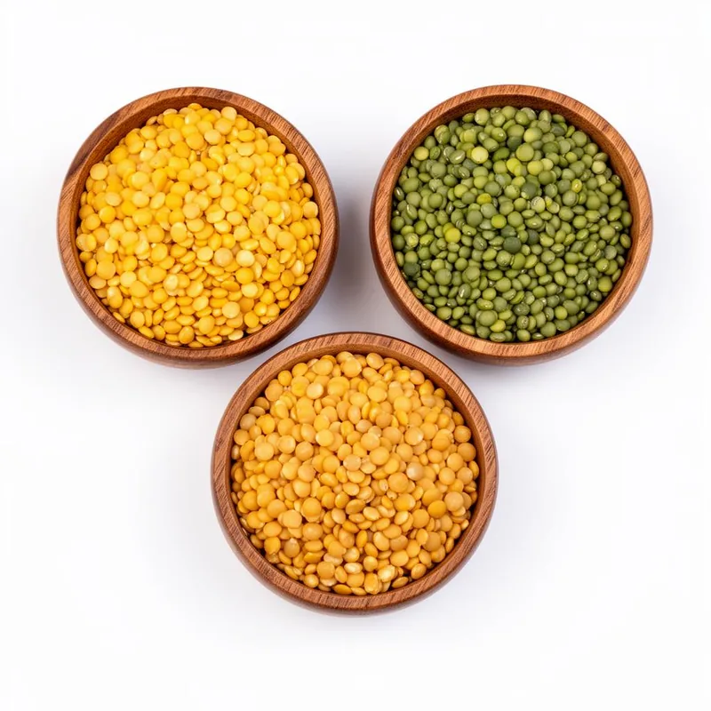 Assorted Indian lentils — toor, moong and chana dal — wholesaled by FONS International