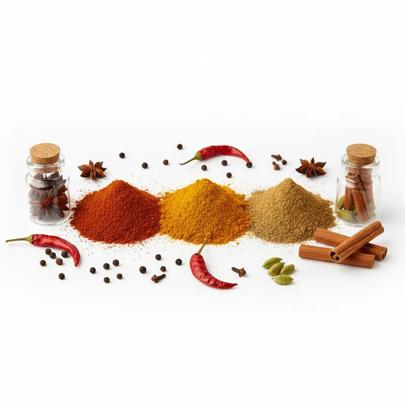 Whole Indian spices including pepper, cardamom and turmeric exported by FONS International