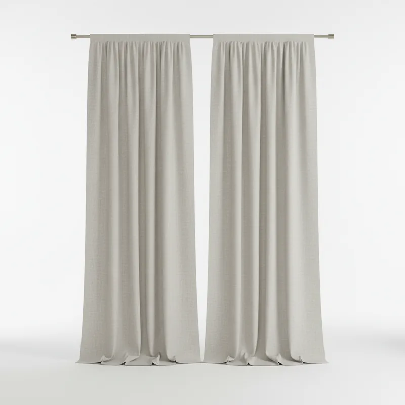 Window and door curtains in fabric variants supplied by FONS International