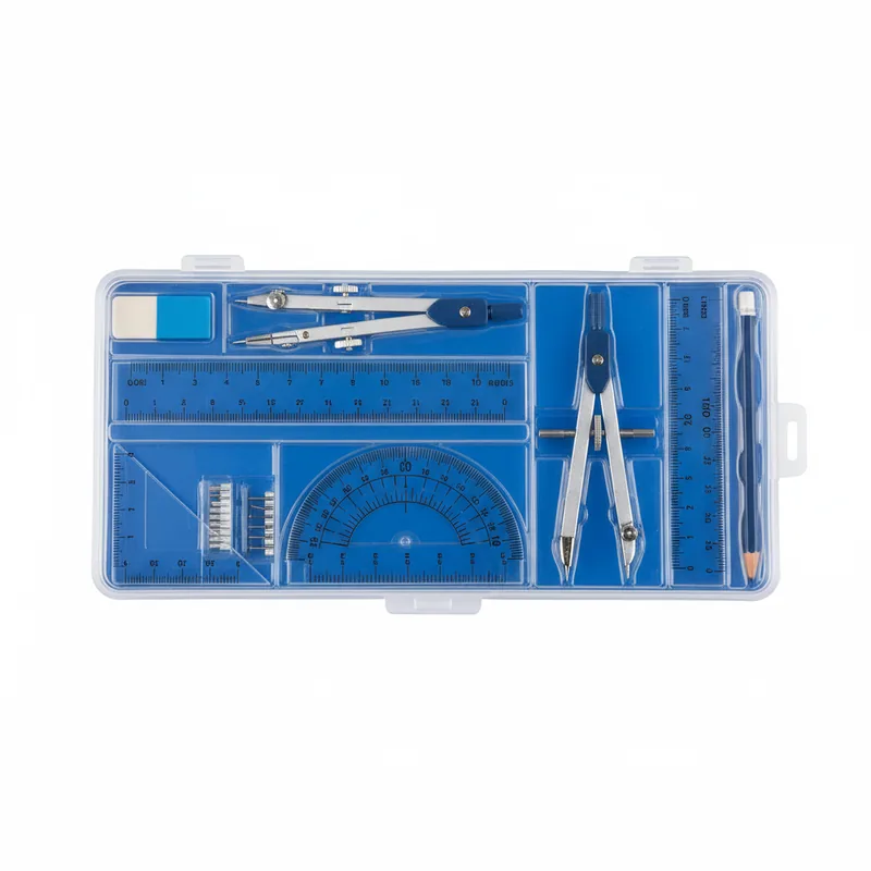 School geometry box with compass and ruler set by FONS International